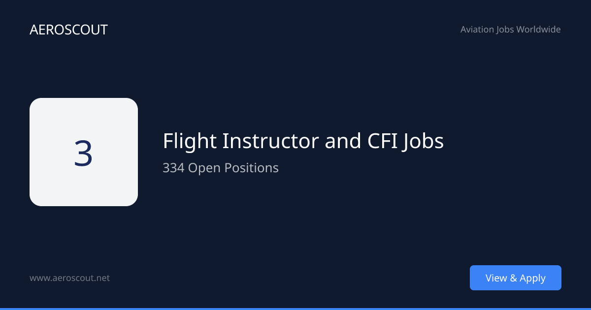 CFI and Flight Instructor Jobs: Live Openings | AeroScout