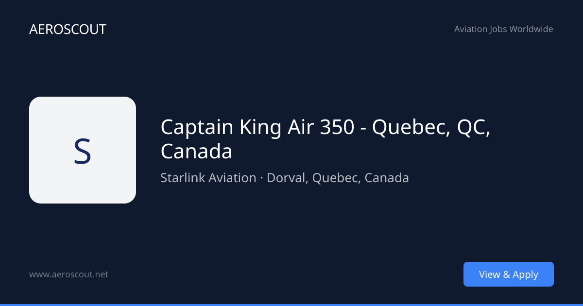 Captain King Air 350 - Quebec, QC, Canada at Starlink Aviation - Dorval ...