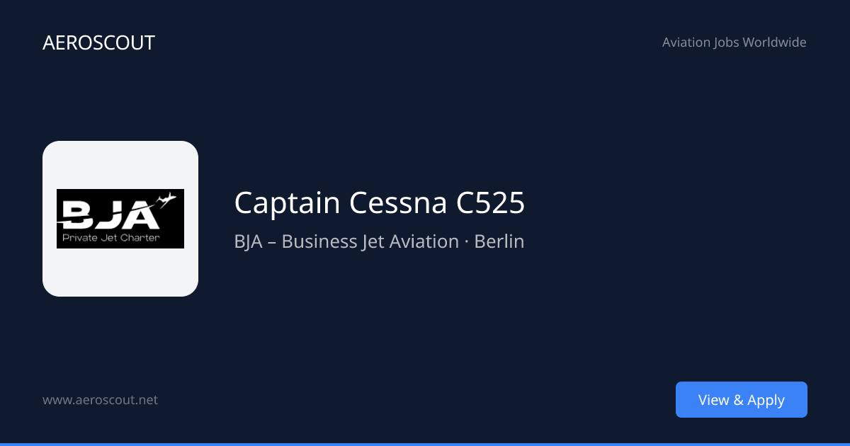 Componente Bja Captain Cessna C525 at BJA – Business Jet Aviation - Berlin | AeroScout