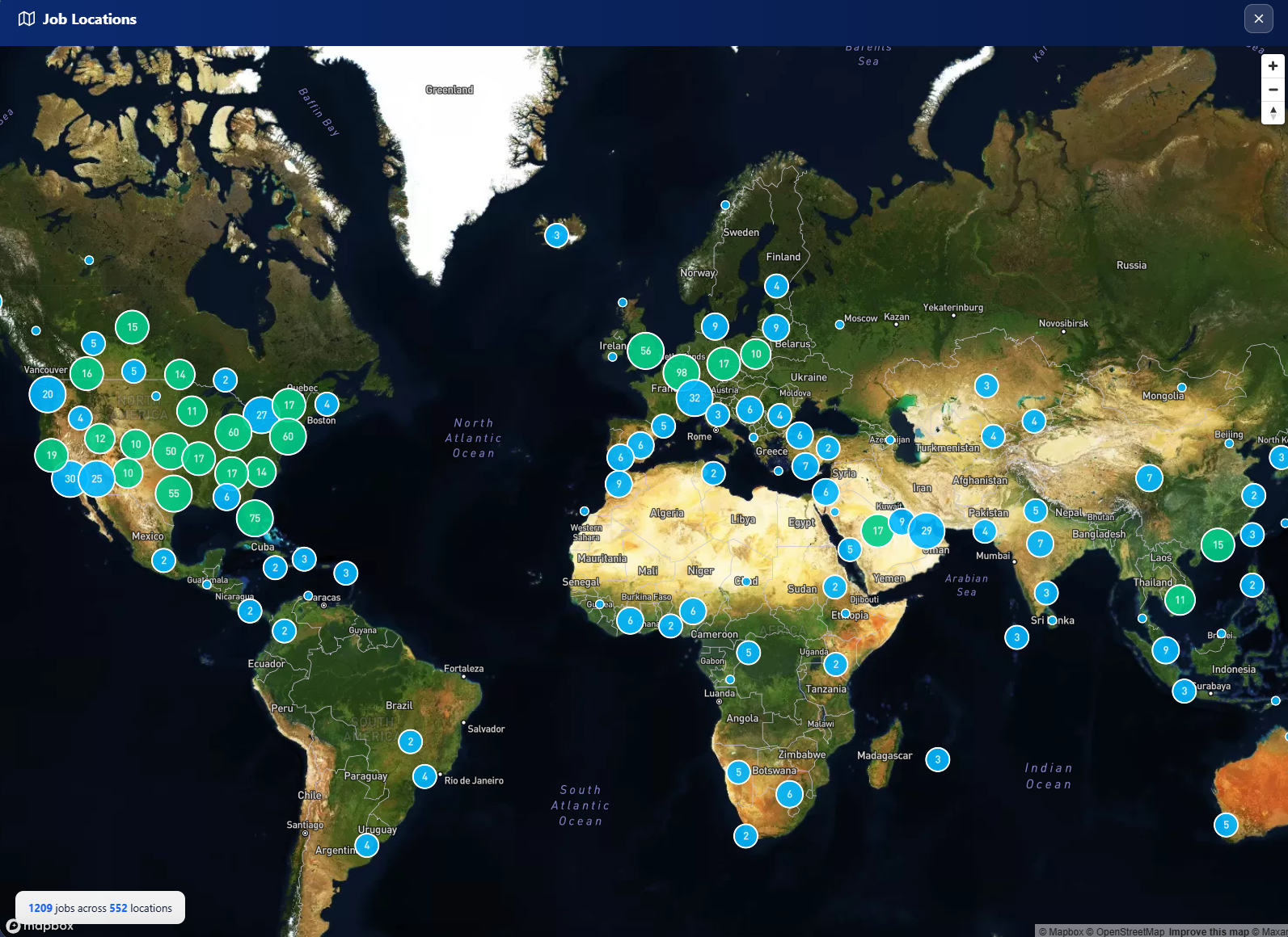 AeroScout job locations worldwide